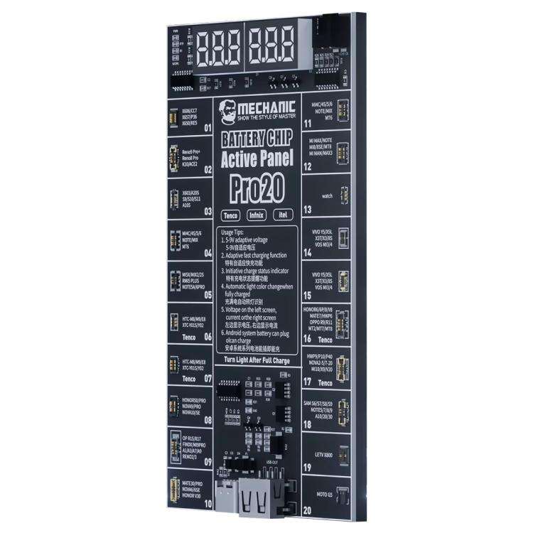 MECHANIC Pro20 Fast Charging Battery Chip Activation Detection Panel for Android