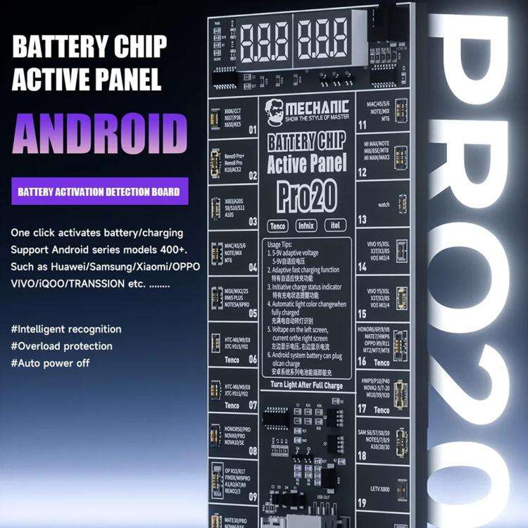 MECHANIC Pro20 Fast Charging Battery Chip Activation Detection Panel for Android
