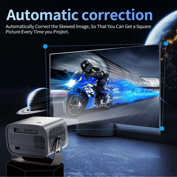 A10 Plus Android 11 360 Degree Rotating Wireless WiFi HD Projector, Plug Type:EU Plug(Gray)