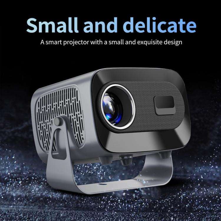 A10 Plus Android 11 360 Degree Rotating Wireless WiFi HD Projector, Plug Type:UK Plug(Gray)