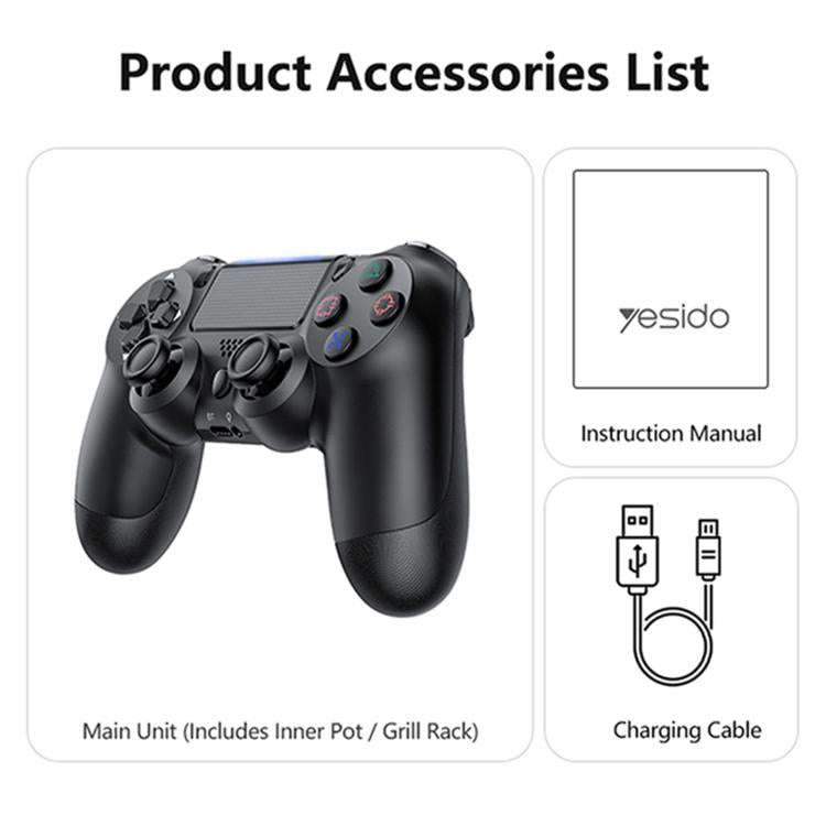 Yesido KB47 For PS4/PS3 Wireless Game Controller(Black)