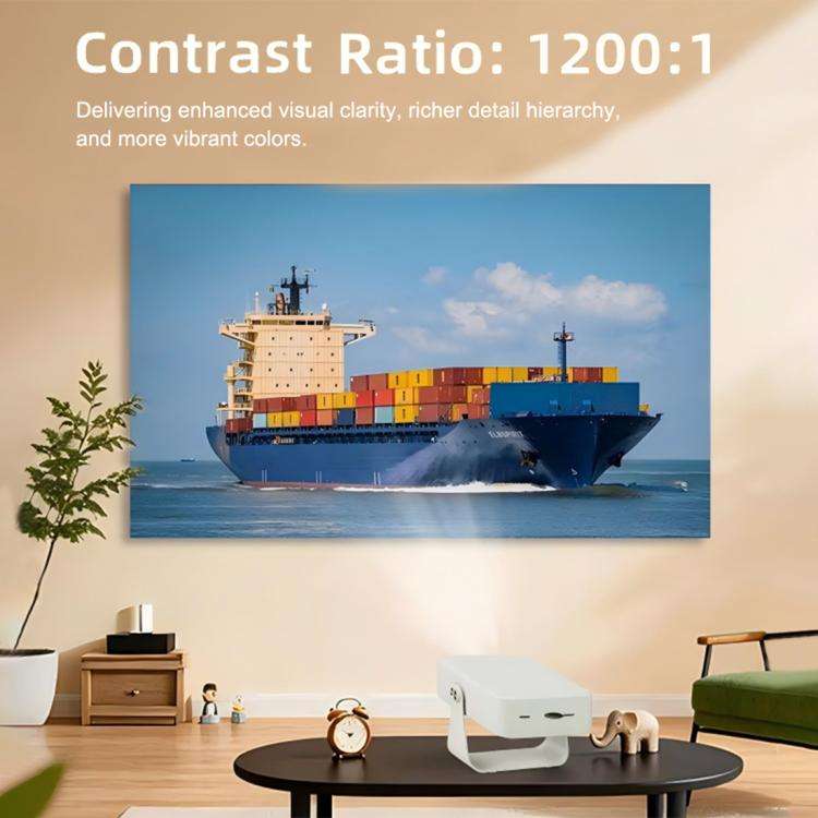 A53 Android 13 Ultra HD Auto Focus Compact LED Projector, Plug Type:AU Plug(White)