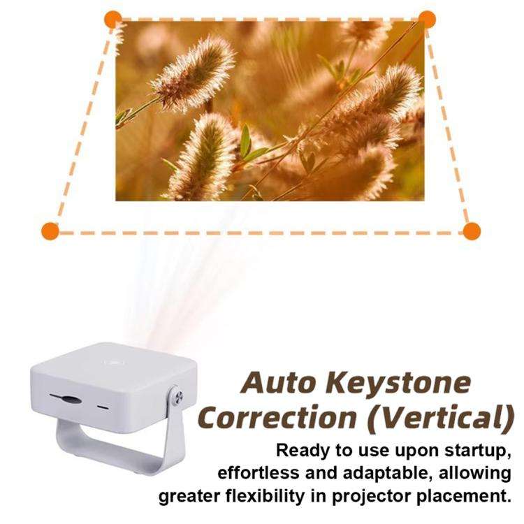 A53 Android 13 Ultra HD Auto Focus Compact LED Projector, Plug Type:UK Plug(White)