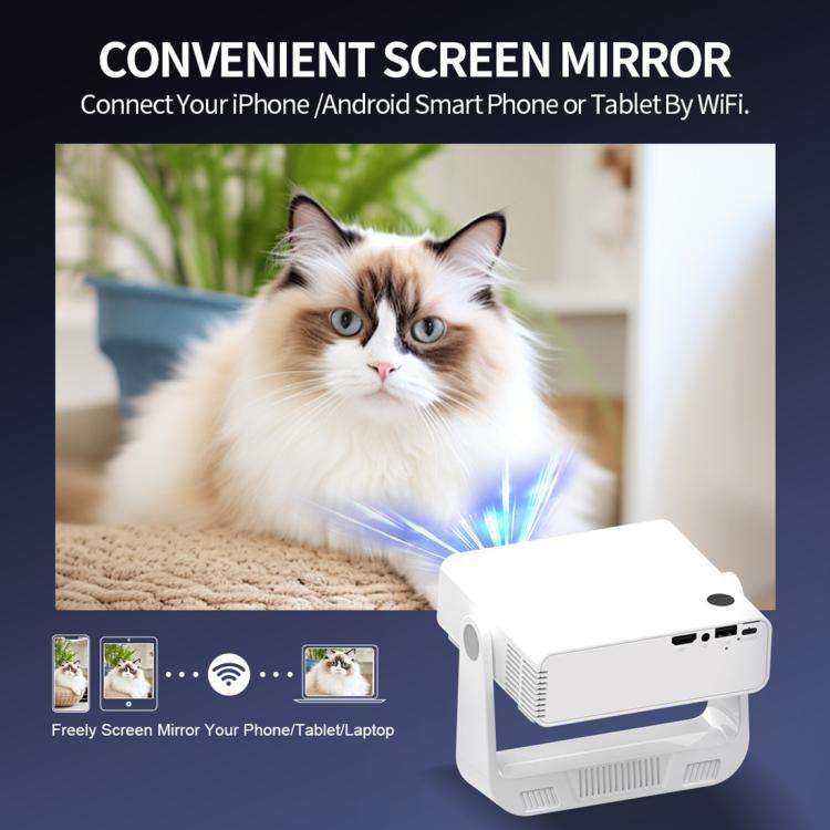 C880 Portable HD Outdoor Mini Projector for Home Use, Plug Type:AU Plug(White)