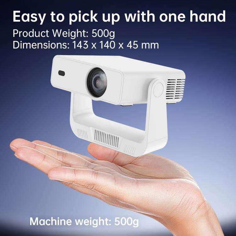 C880 Portable HD Outdoor Mini Projector for Home Use, Plug Type:EU Plug(White)