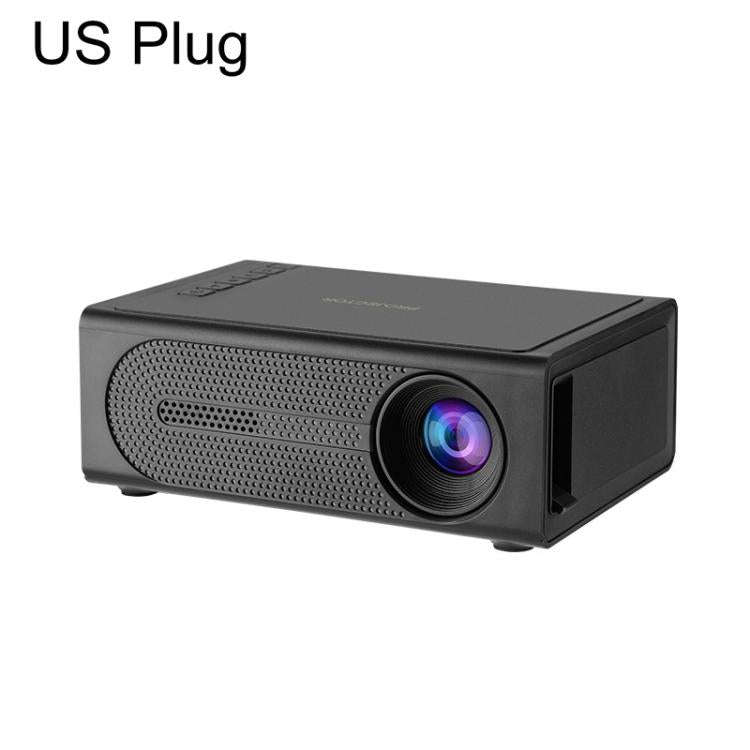 M200S 1080P High Definition Portable Mini LED Projector, Plug Type:US Plug(Black)