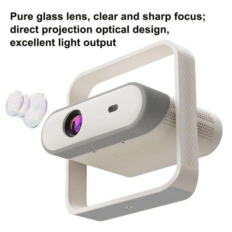 NSL03 Portable Ultra-Thin Automatic Calibration Smart HD Projector, Plug Type:UK Plug(Milky White)
