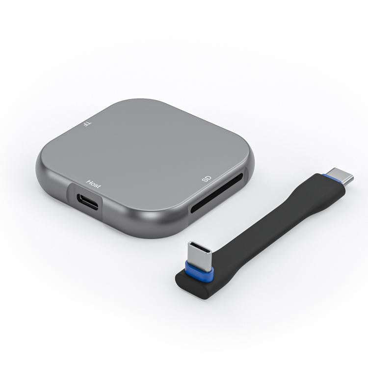 M.2 2230 NVMe SSD Magnetic Portable Hard Drive Enclosure, Model:Card Reader No PD(Dark Grey)