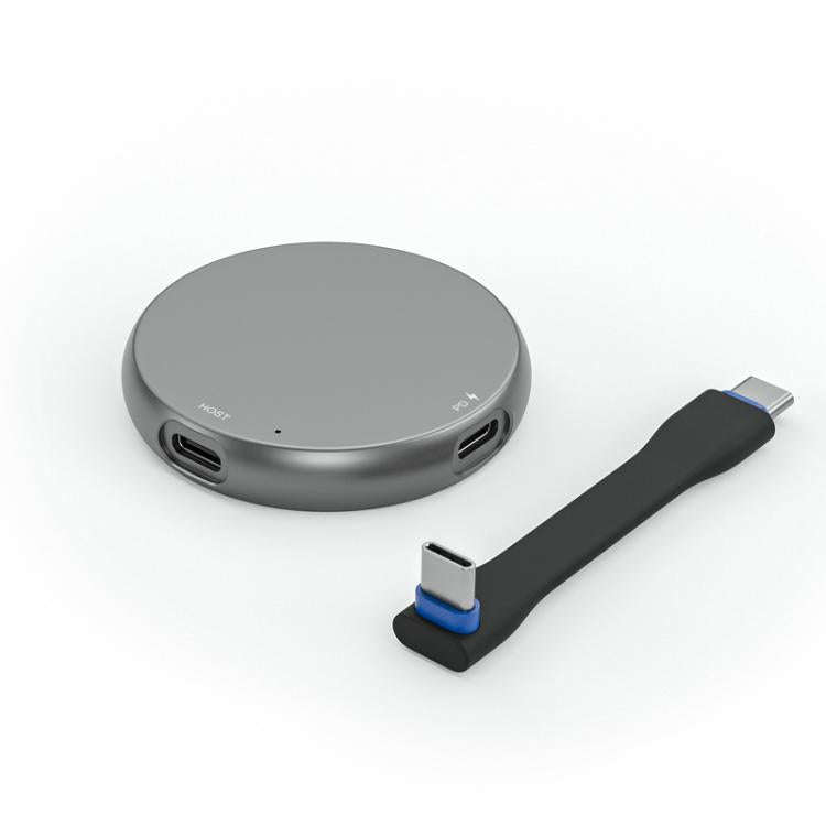 M.2 2230 NVMe SSD Magnetic Portable Hard Drive Enclosure, Model:Round PD100W(Dark Grey)