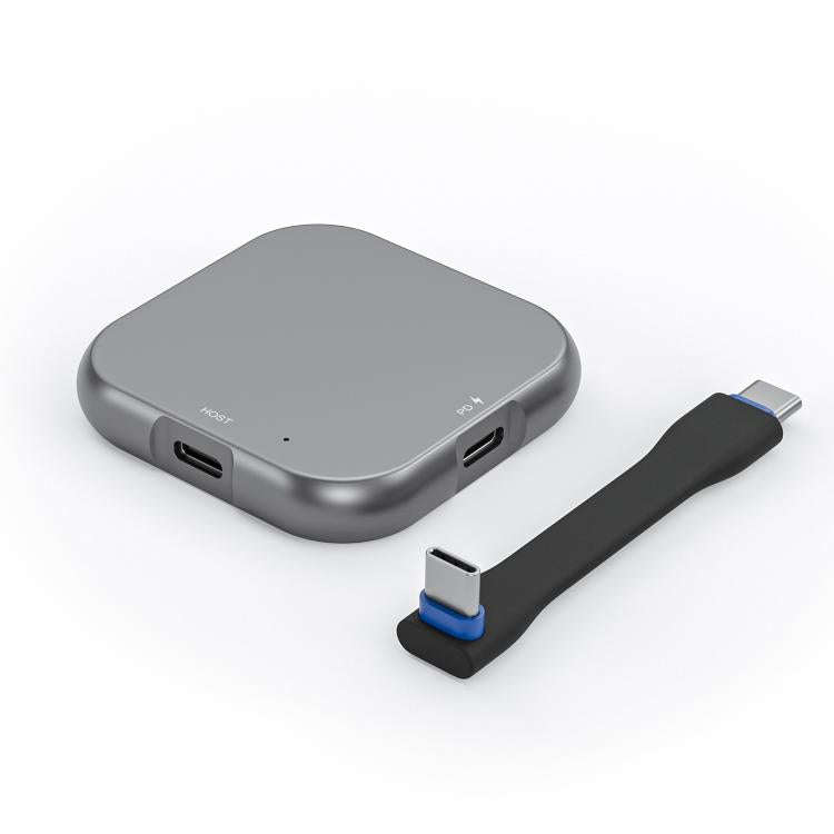 M.2 2230 NVMe SSD Magnetic Portable Hard Drive Enclosure, Model:Square PD100W(Dark Grey)