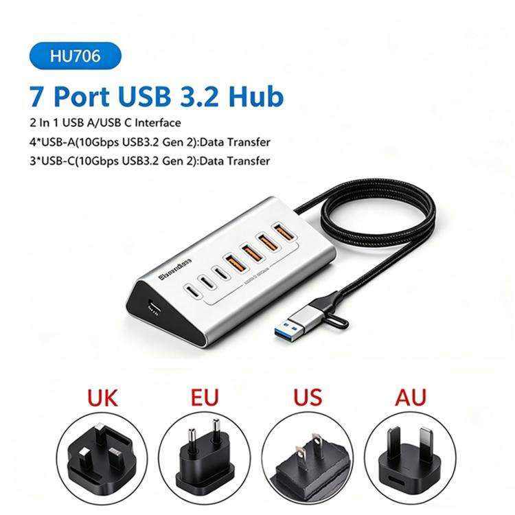 Blueendless Type-C / USB-C 2 in 1 Port Multifunctional HUB Docking Station UK Plug, Specification...