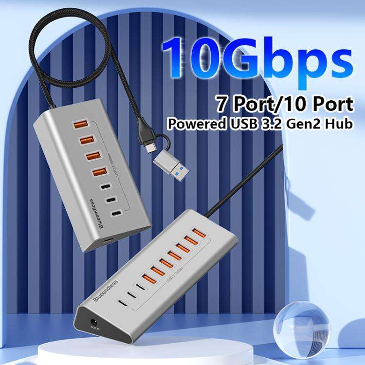 Blueendless Type-C / USB-C 2 in 1 Port Multifunctional HUB Docking Station UK Plug, Specification...