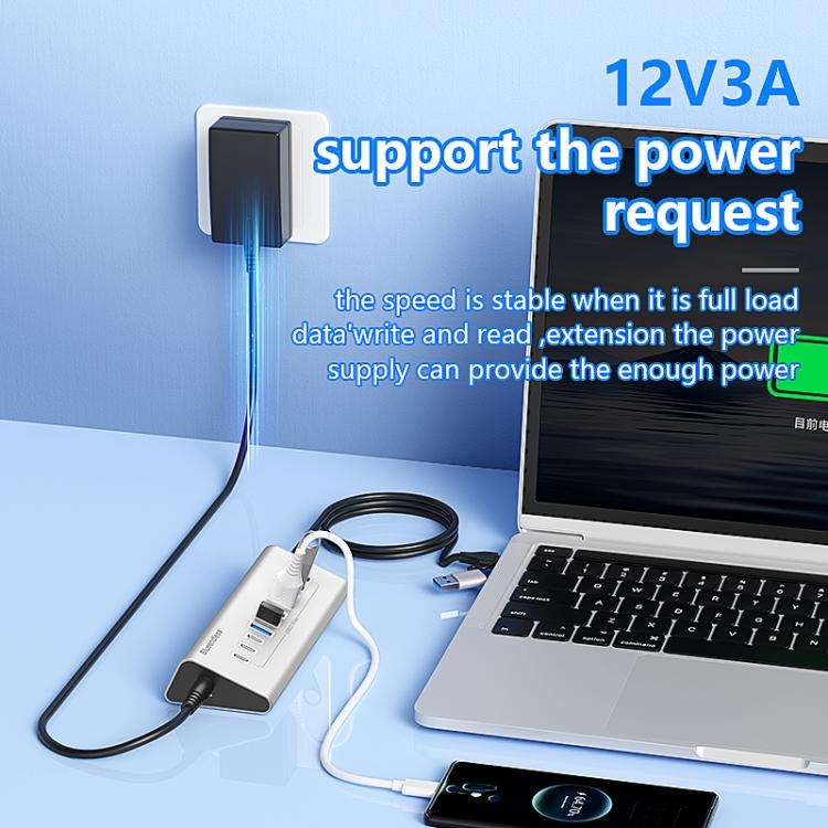 Blueendless Type-C / USB-C 2 in 1 Multifunctional HUB Docking Station US Plug, Specification:10 P...