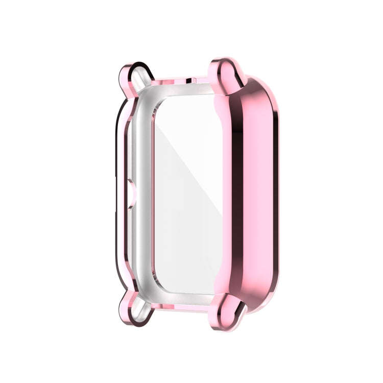 For Amazfit Pop Full Coverage TPU Protective Case Cover(Pink)