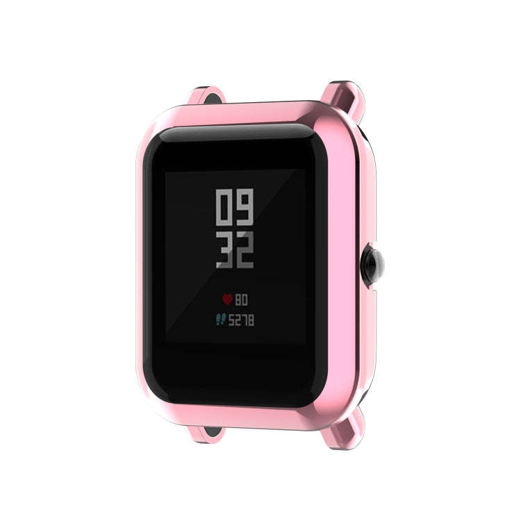 For Amazfit Pop Full Coverage TPU Protective Case Cover(Pink)