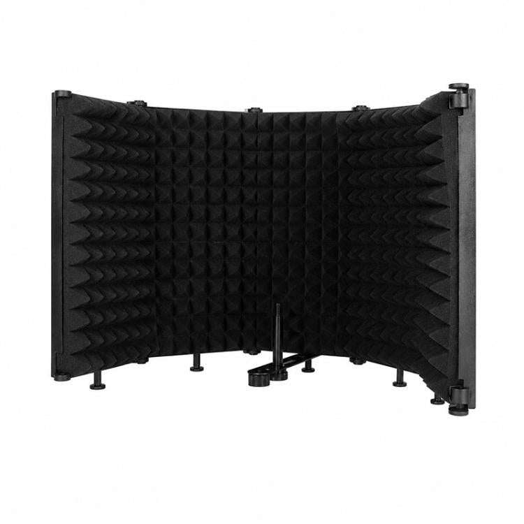 M5 Foldable Five-Panel Metal Casing Microphone Isolation Shield(Black)