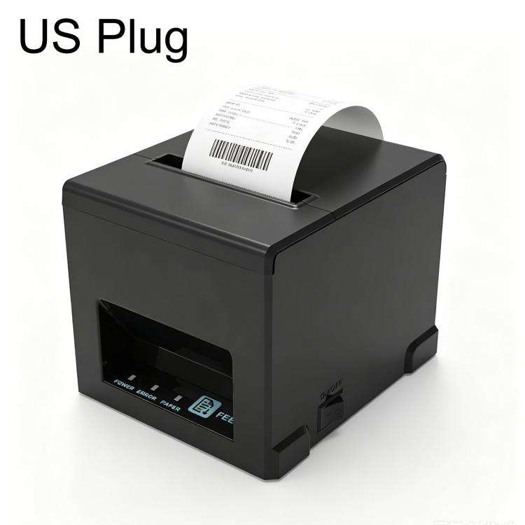 POS-8390 80mm Thermal Receipt Printer, Plug:US Plug(Black)