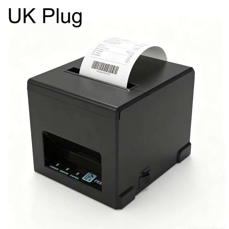 POS-8390 80mm Thermal Receipt Printer, Plug:UK Plug(Black)