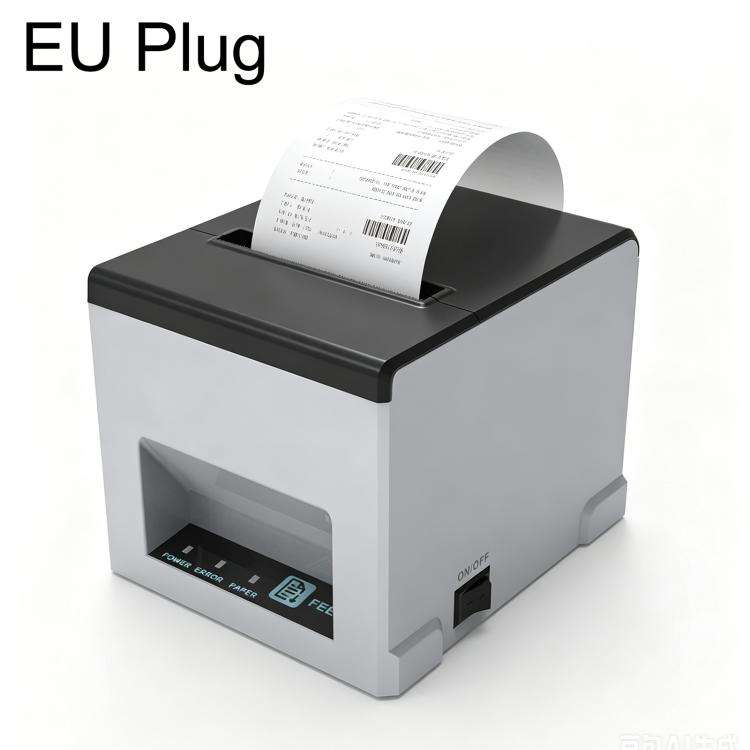 POS-8390 80mm Thermal Receipt Printer, Plug:EU Plug(Grey)