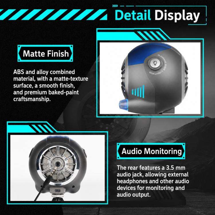 DJ-86 Cyberpunk-style Condenser Desktop Microphone