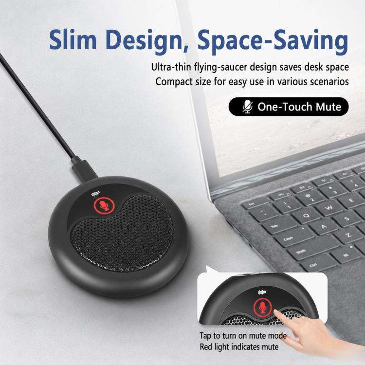MI656 USB Condenser Omnidirectional Desktop Microphone(Black)