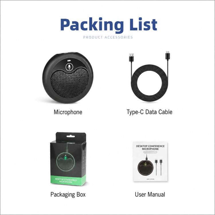 MI656 USB Condenser Omnidirectional Desktop Microphone(Black)