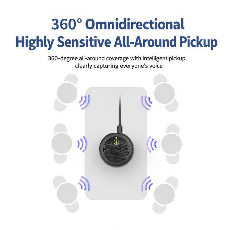 MI656 USB Condenser Omnidirectional Desktop Microphone(Black)