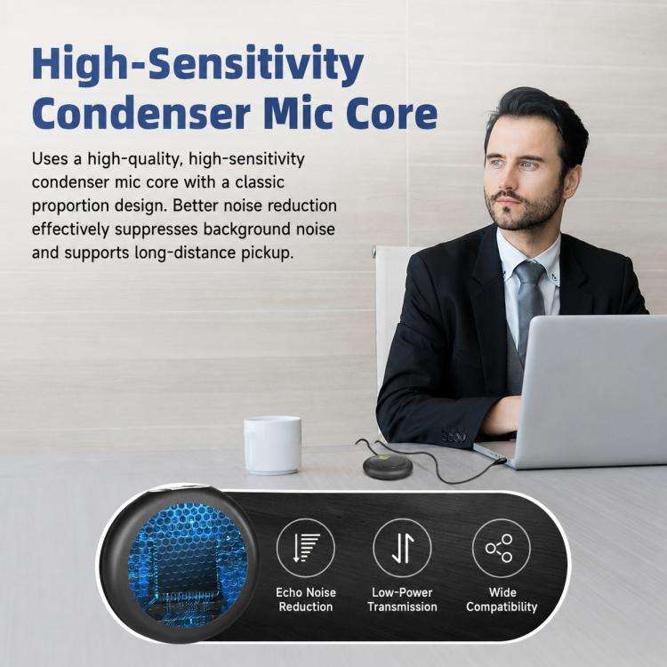 MI656 USB Condenser Omnidirectional Desktop Microphone(Black)