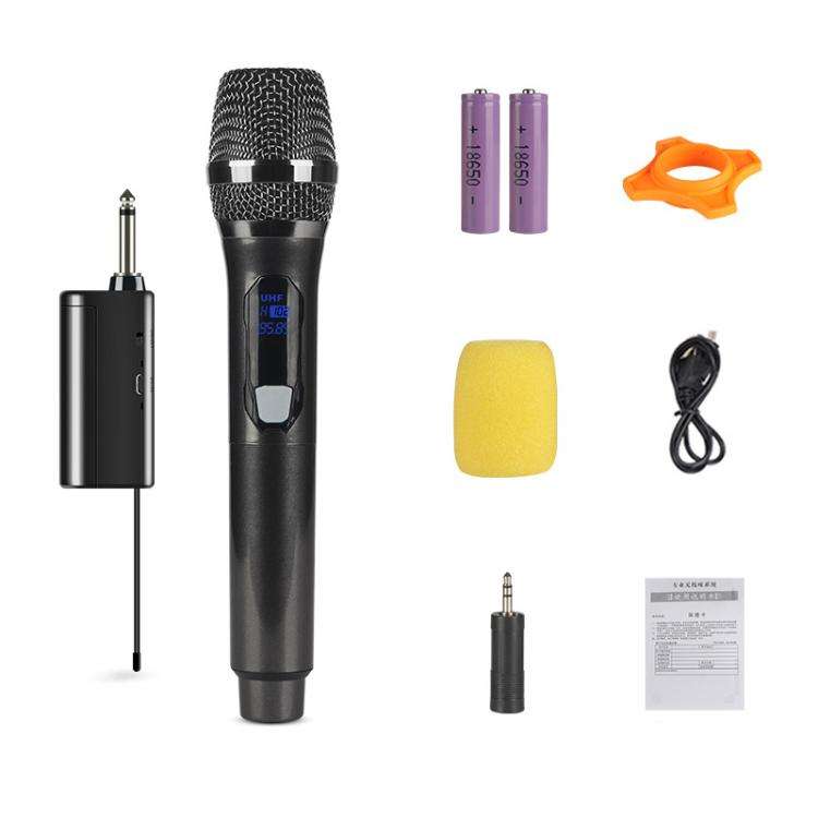 E1 UHF 2 in 1 Rechargeable Wireless Microphone(Grey)
