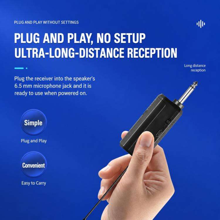 GE1 Handheld 2.4G Rechargeable Wireless Microphone, Style:Single Microphone(Black Grey)