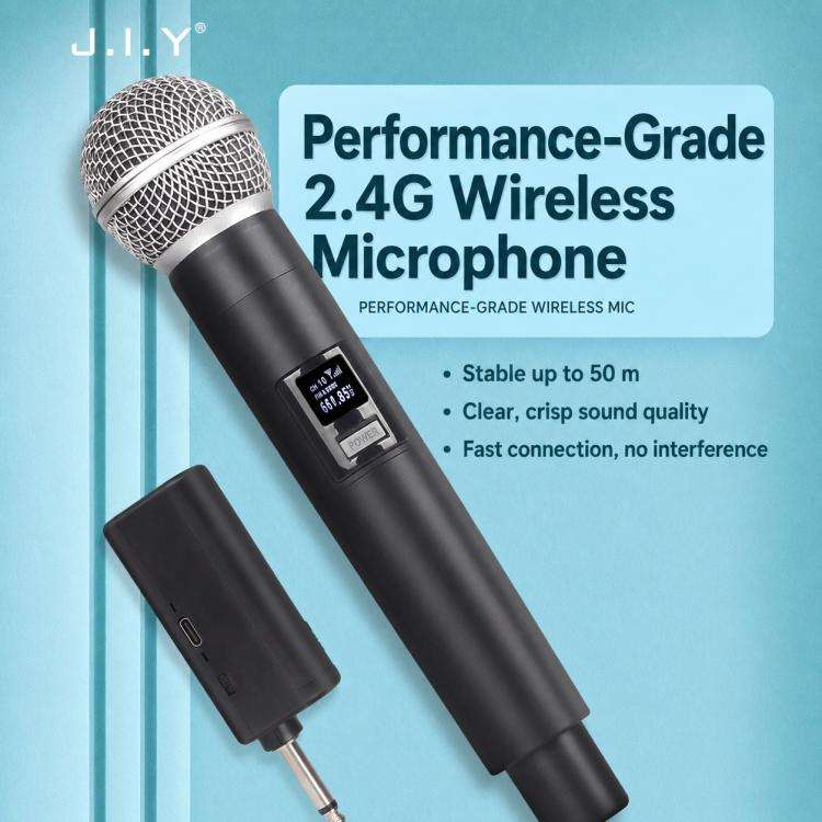 E5 1 to 2 Handheld UHF Wireless Microphone(Black Grey)