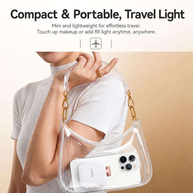 Yesido DH18 Magnetic Phone Holder Fill Light with Mirror(White)