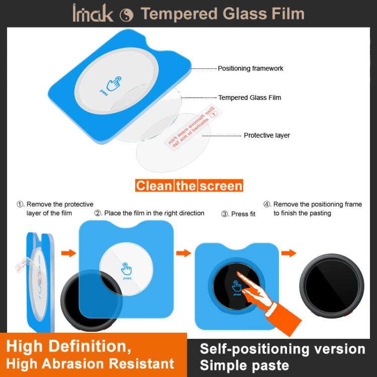 For Insta360 Mic Pro imak H Series Tempered Glass Film, Self-Positioning Version