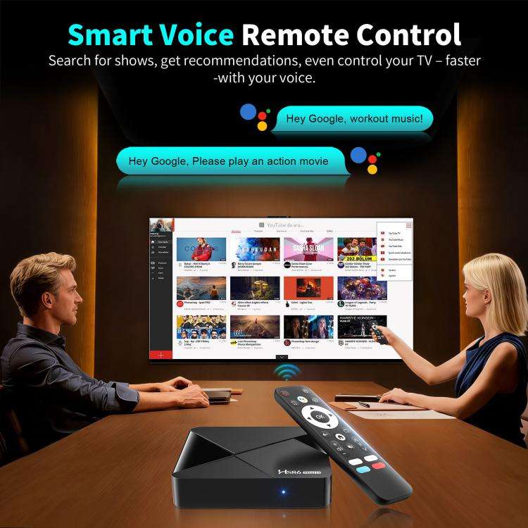 HS86 Mini 14 2GB+16GB Android 14.0 Smart TV Set Top Box, RK3518 Quad-Core 32bit Cortex-A53, Plug ...