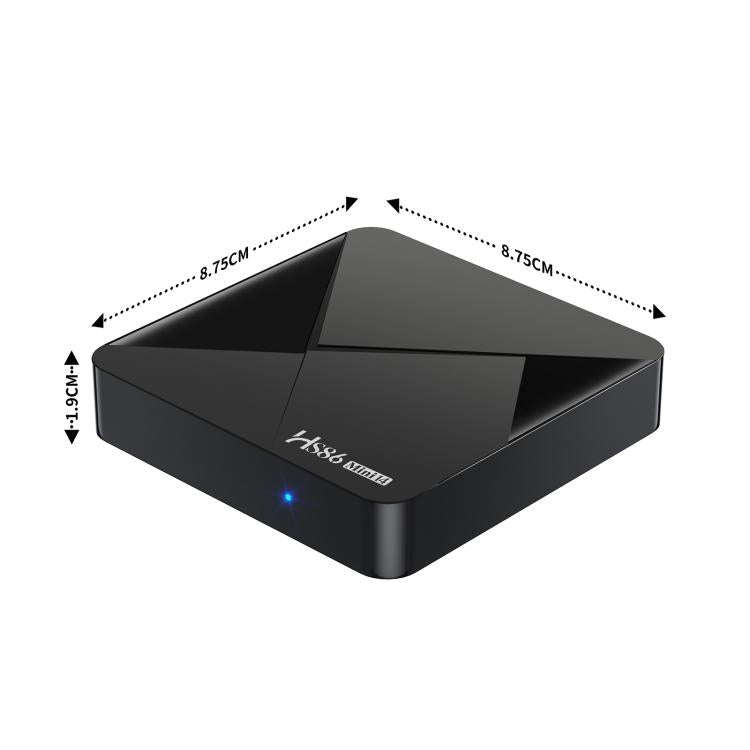 HS86 Mini 14 2GB+16GB Android 14.0 Smart TV Set Top Box, RK3518 Quad-Core 32bit Cortex-A53, Plug ...