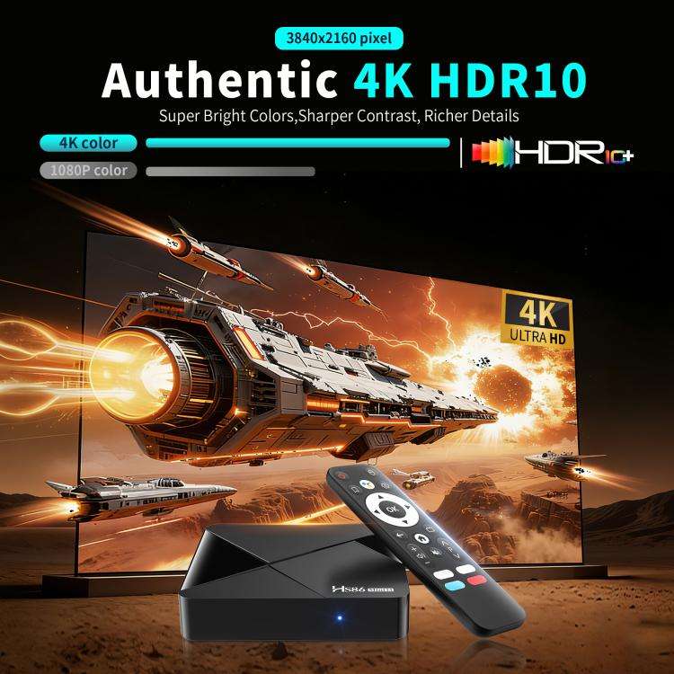 HS86 Mini 14 2GB+16GB Android 14.0 Smart TV Set Top Box, RK3518 Quad-Core 32bit Cortex-A53, Plug ...