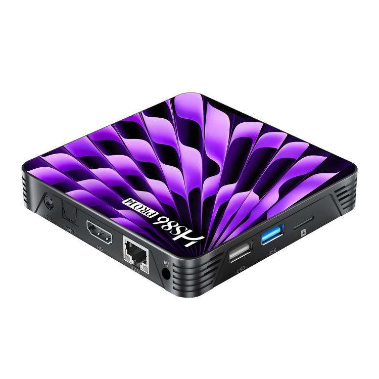 HS86 Pro 14 2GB+16GB Android 14.0 Smart TV Set Top Box, RK3518 Quad-Core 32bit Cortex-A53, Plug T...
