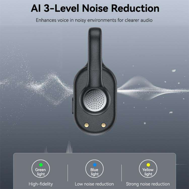 Yesido KR25 AI Noise Reduction Lavalier Microphone with Type-C Receiver(Black)