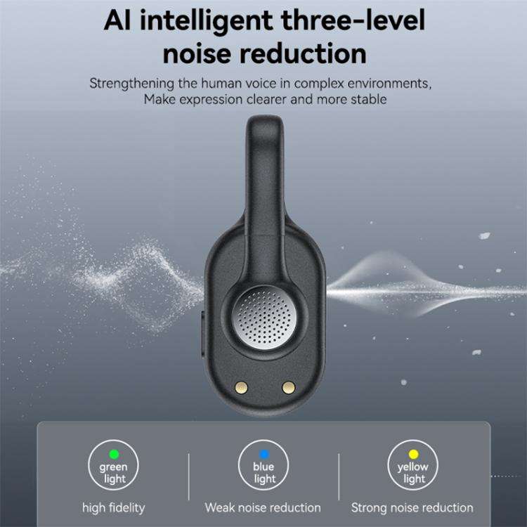 Yesido KR24 AI Noise Reduction Lavalier Microphone with 8 Pin Receiver(Black)