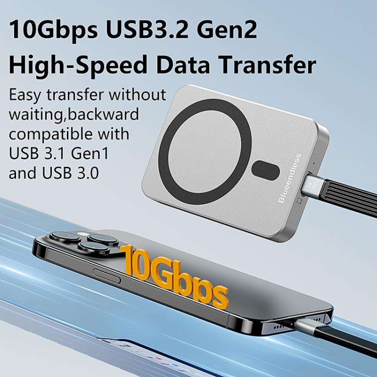 Blueendless M3HD 3 in 1 10Gbps USB-C 4K HUB Magnetic NVMe SSD Enclosure