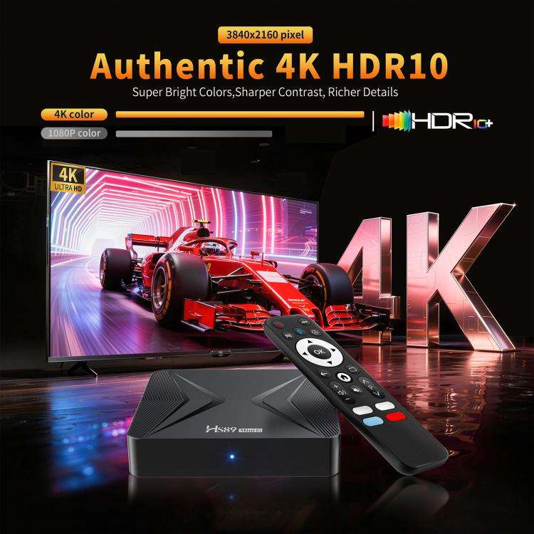 HS89 Mini 15 Android 14 Smart TV Set Top Box, 4GB+32GB, RK3539 Quad-Core Cortex-A55(EU Plug)