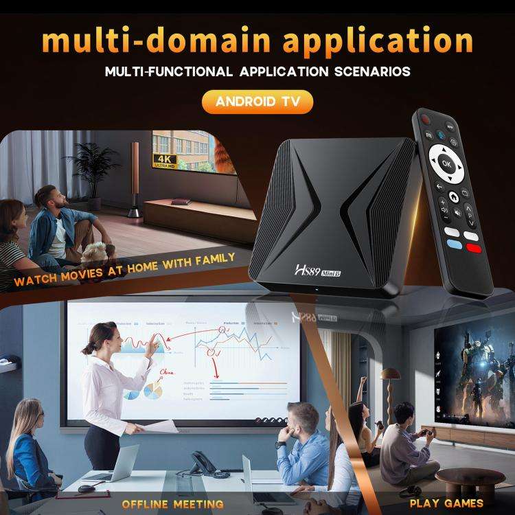 HS89 Mini 15 Android 14 Smart TV Set Top Box, 4GB+32GB, RK3539 Quad-Core Cortex-A55(EU Plug)