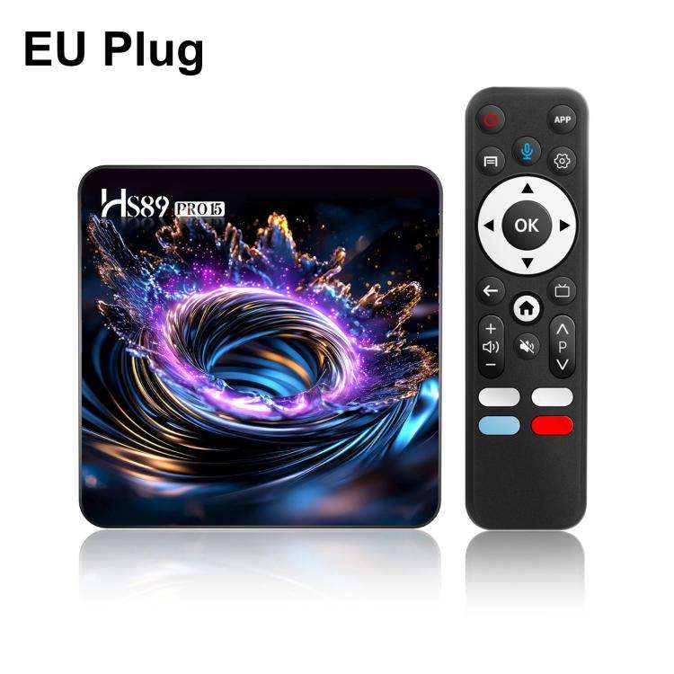 HS89 Pro 15 Android 14 Smart TV Set Top Box, 4GB+32GB, RK3539 Quad-Core Cortex-A55(EU Plug)
