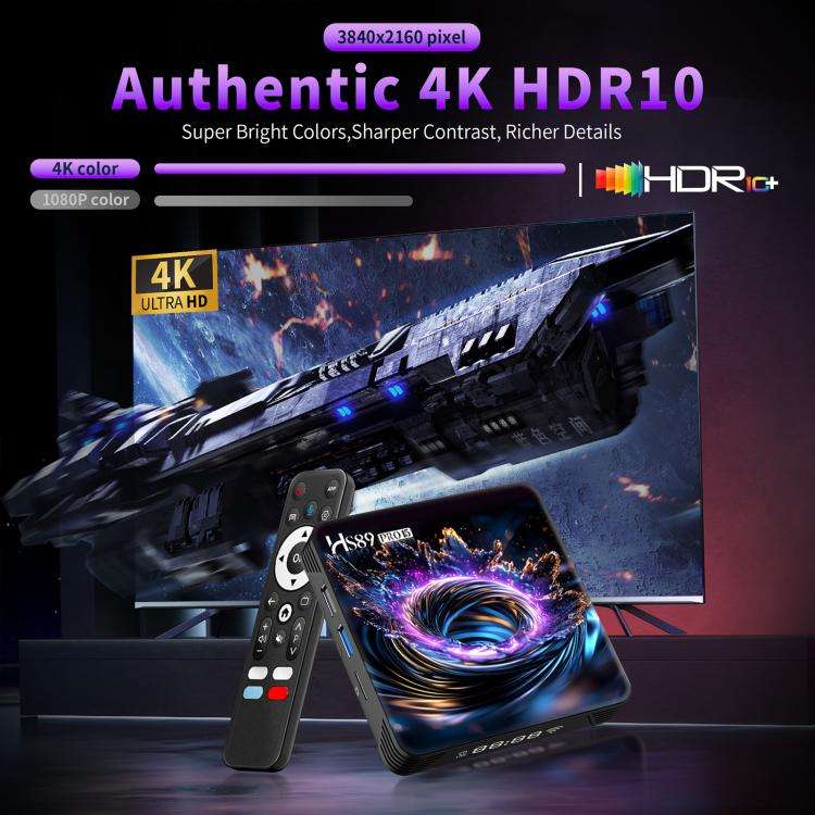 HS89 Pro 15 Android 14 Smart TV Set Top Box, 4GB+32GB, RK3539 Quad-Core Cortex-A55(AU Plug)
