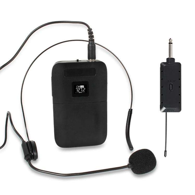 E8 2 in 1 VHF Wireless Dual-Channel Microphone, Style:Headset