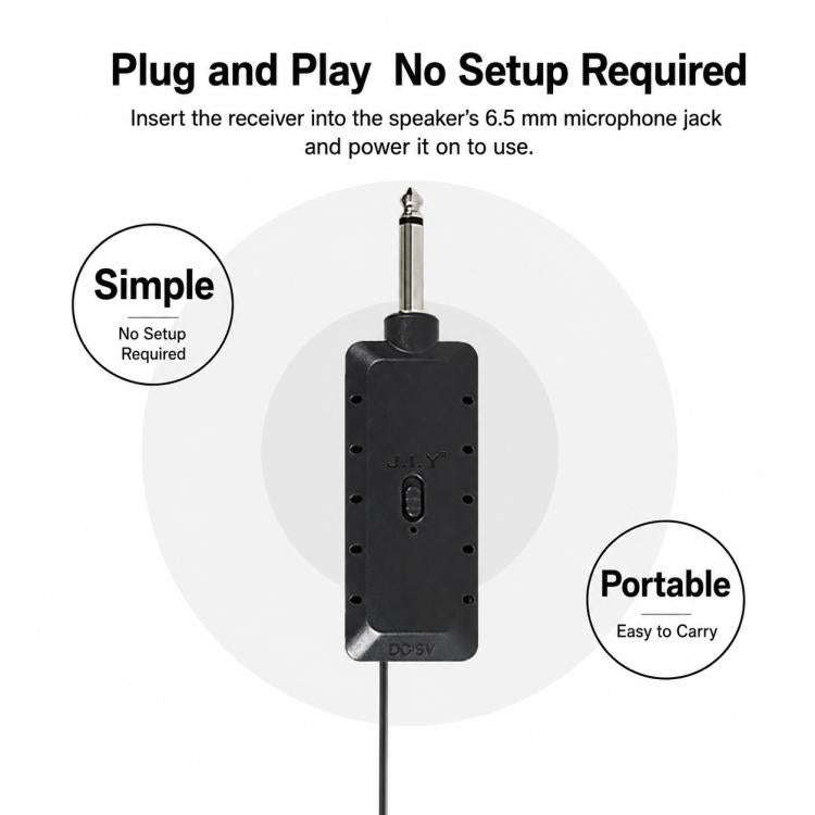 E8 1 to 2 VHF Wireless Noise Reduction Handheld Microphone(Black)