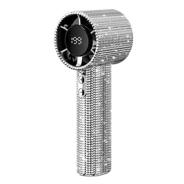 S5 Bling Rhinestone High-speed Handheld Fan(White)