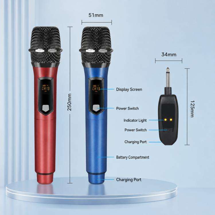 G108 1 to 2 Wireless Noise Reduction Handheld Microphone