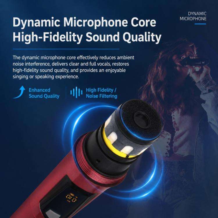 G108 1 to 2 Wireless Noise Reduction Handheld Microphone