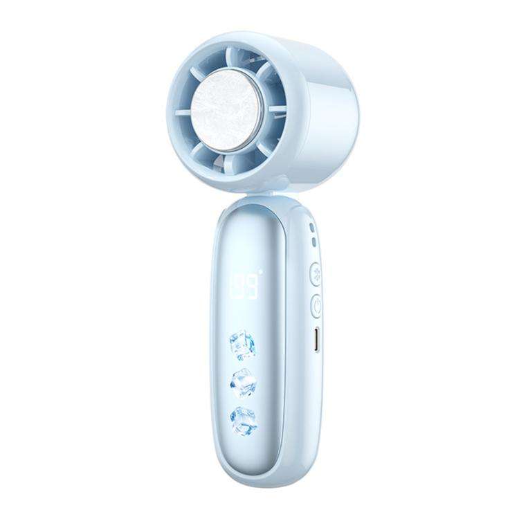 K22 Digital Display High-Speed Cooling Handheld Fan(Blue)